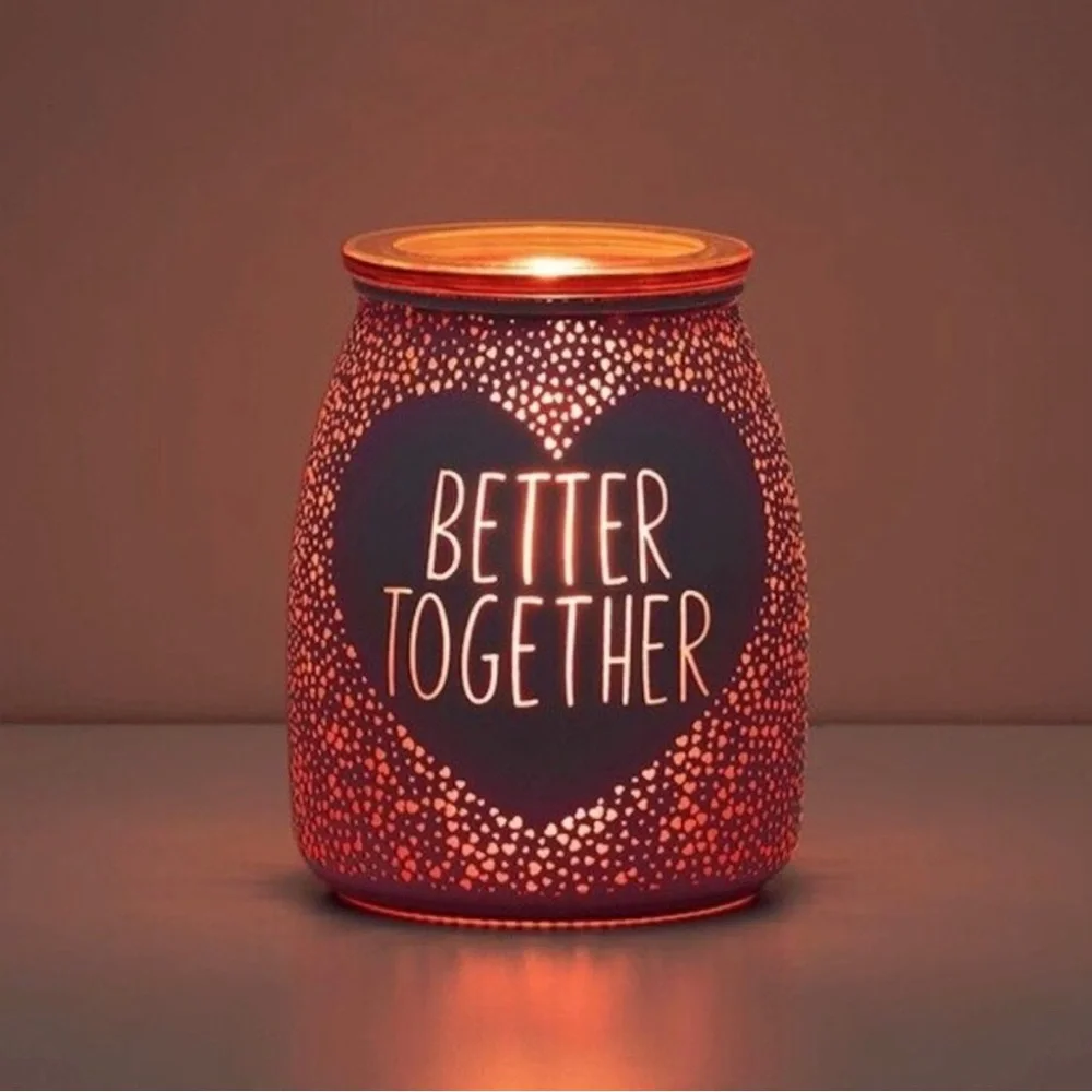 ❤️ SCENTSY Better Together Wax Candle Warmer Heart Love Valentine’s Decor Pink - Picture 2 of 5